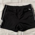 Puma sport lifestyle women S pull on athletic shorts w/ elastic waist Black & White Photo 5