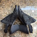 Eileen Fisher  Classic Black Rory Woven Leather Sandal Open Toe Shoes Womens 9 Photo 4