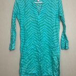 Lilly Pulitzer  blue green chevron stripe print xxs coverup tunic Photo 0