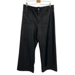 Anthropologie Maeve The Colette Pants Wide-Leg Faux Leather Black Size 33 Photo 2
