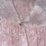 Vintage 1960s Barbiecore Pink Floral Sleeveless Nightgown Pajama Lingerie Size L Photo 2