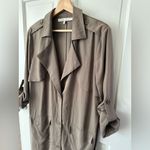 Lovers + Friends  Ryan Sage Khaki Trench Coat Size M Photo 1
