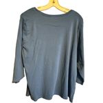 J Jill‎ Blue Ballet Sleeve Shirt Size 2X Photo 2