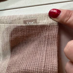 Tna Cropped Long Sleeve Ribbed Waffle Knit Top Taupe Size S Aritzia Brown Photo 5