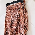 J.O.A. Wrap Snakeskin Print MIDI Skirt M Cream/Black Photo 1