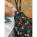 Scala  brown / blue sequence dress sz 14 Photo 11