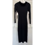 Freshman 1996 Sweater Dress Long Sleeve Bodycon Size Sm Cowl Neck Black NWT Photo 4