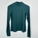 Beyond Yoga Mock Neck Long Sleeve Top Deep Teal Green Athletic Fit Lightweight Photo 1