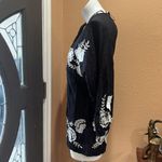 ZARA  black embroidered floral linen romper Photo 7