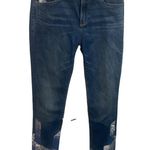 AQUA NWOT Patchwork Detail Skinny Jeans Photo 1