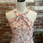 Laundry by Shelli Segal  Women's Halter Neck Midi Dress with Tiered Skirt Size 8 Photo 5