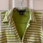 89th and Madison Green/White Striped Sleeveless Top Photo 2