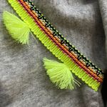 Generation Love  Devon Crewneck Top Heather Gray Neon Brocade Trim Photo 12