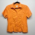 Christopher & Banks  Linen Blend Cowgirl Cottage Coastalgirl Academia Shirt Small Photo 0