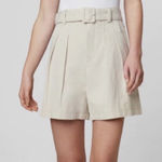 BLANK NYC  High Waist Cream Belted Shorts Photo 0
