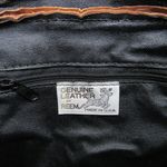 Vintage Brown Genuine Leather by Reem Envelope 80s Purse Bag Crossbody Chain USA Photo 5