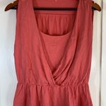 Garnet Hill  Top Women's‎ Medium Tank Tunic Coral Boho Cute Summery Elastic Waist Photo 0