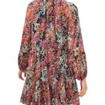 Vince Camuto Black Multi Color Floral Tiered Tunic Mini Babydoll Dress Photo 2