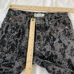 Free People Flocked Velvet Skinny Jeans Charcoal Black Size 24 Photo 3