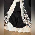 Apt. 9  Halter Swimdress Swimsuit Tummy Slimming Ruched Geometric Skirt Black 1X Photo 3