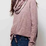 Free People BEACH HEATHER ROSE LONG SLEEVE COCOON COWL NECK PULLOVER Sz ONE SIZE Photo 1