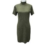 JILLIAN JONES Olive Green Wool Blend Turtleneck Sweater Dress Womens Size S Photo 1
