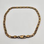 Gold Plated Sterling Silver FAS Snail Chain Bracelet Photo 4