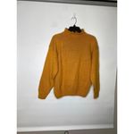 Vintage mustard yellow floral Sweater medium 80s 90s boho fall Black Photo 5