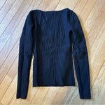 Babaton Aritzia  Ribbed Black Long Sleeve Top Womens XS Photo 0