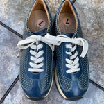 Dooney & Bourke  Vintage Blue Leather Lace Up Sneaker Shoes Size 7 Photo 3