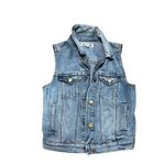Madewell  Women's XS Blue Denim Jean Vest Cropped Casual Sleeveless Photo 2