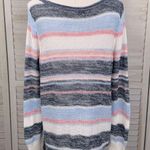 Torrid Open Knit Summer Weight Sweater with Cinch Bottom Multi Stripe-1X Photo 0