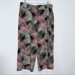White House | Black Market Printed Soft Split Wide Leg Crop Pants Size 10 Photo 2