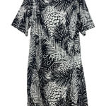 Vince Camuto  black white printed short sleeve jersey stretch dress 22w Photo 0