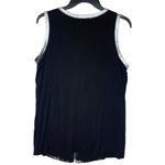 Biker Pride womens XL large black tank sequin cross silver moto harley zip up Photo 2