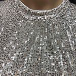 Julia Jordan Beige Long Sleeve Sequined High Neck Dress Womens Size 10 Photo 2