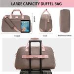 Weekender travel carry on duffel bag Tan Photo 4