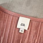 River Island  Pink Plisse Pleated Long Sleeve Surplice Mini Dress Sz 10 UK/6 US Photo 7