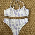 SheIn womens  2 piece bikini Purple white tie dye bathing suit swim Small Photo 0