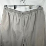 Woman Within  Plus Size 36T Cropped Pants Capri Light Gray‎ Cotton Elastic 1551 Photo 1
