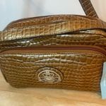 Kathy Van Zeeland  Patent Croc Embossed Convertible Organizer Purse Bronze New Photo 4
