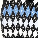 Adika Size XL/XXL Blue Black Triangle Blue Argyle Knit Sweater Vest Sleeveless Photo 2