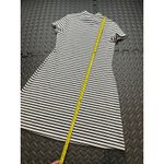 Free People  Beach Gray & White Striped Knit Mini Dress Womens Size Small Photo 5