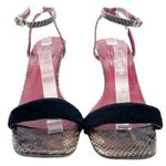 Vintage Donald J Pliner Couture Snakeskin Ankle Wrap Strappy Sandals Size 8.5 Black Photo 6