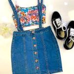 Denim Blvd  Suspender Skirt/ Overall NWT Size Medium Photo 0