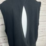 Victoria's Secret Victoria Sport Black Sheer Mesh Sleeveless Open Back Sweatshirt Size Large Photo 4