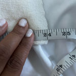 Maje  | Menthe open knit pointelle ruffle top in ecru Photo 10