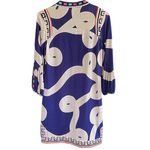 Diane Von Furstenberg EUC  Silk Jersey Tunic Dress Blue Swirls Size 6 Photo 7