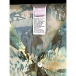 Chico's Sheer Abstract Print Button Up Poncho Top S/M Blue Green Lightweight Photo 6