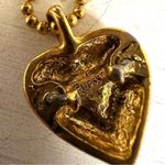 Guess gold tone heart rhinestone pendant necklace Photo 3